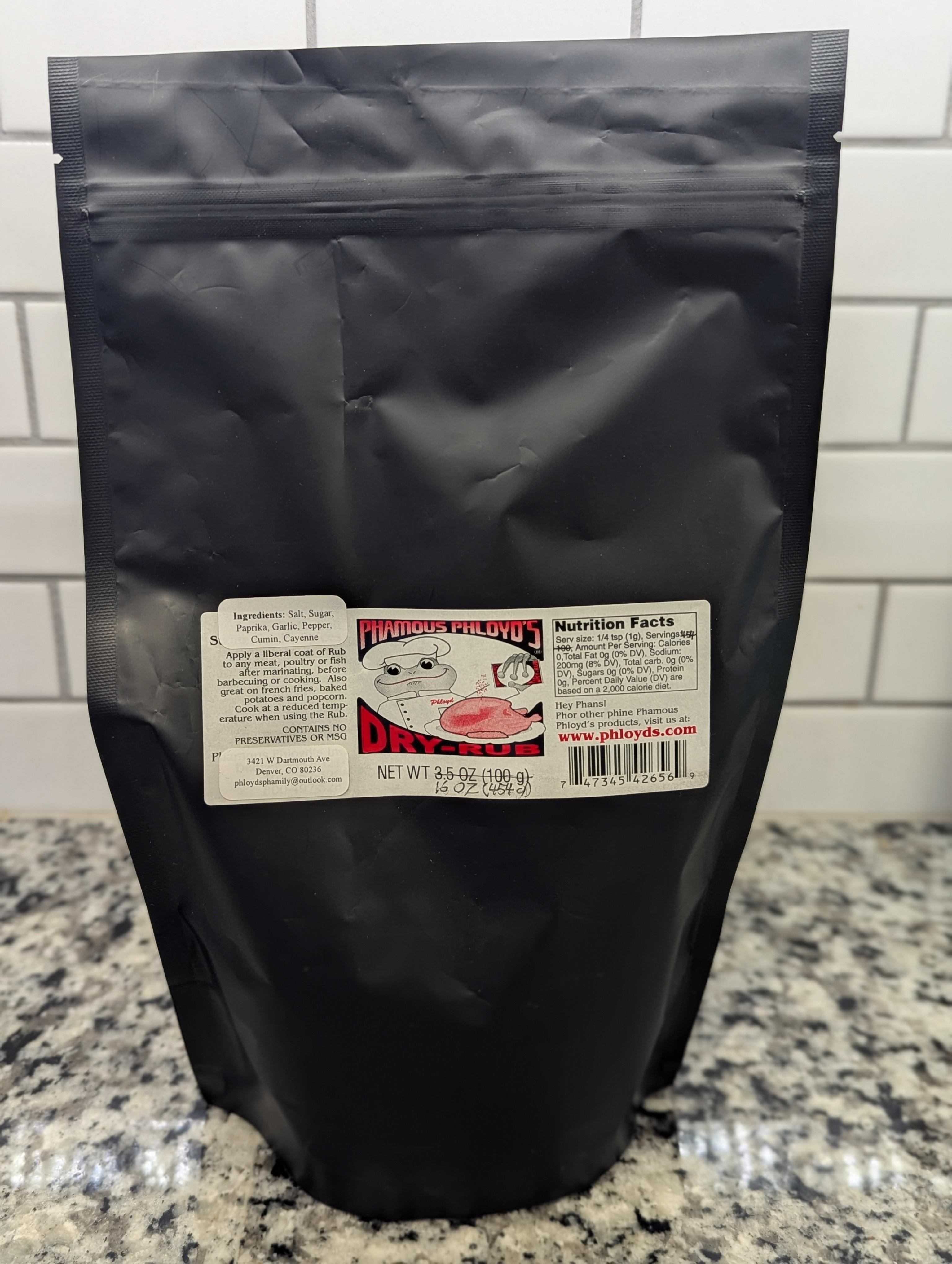 All-Purpose Dry Rub 16oz Refill Bag – Phamous Phloyd's